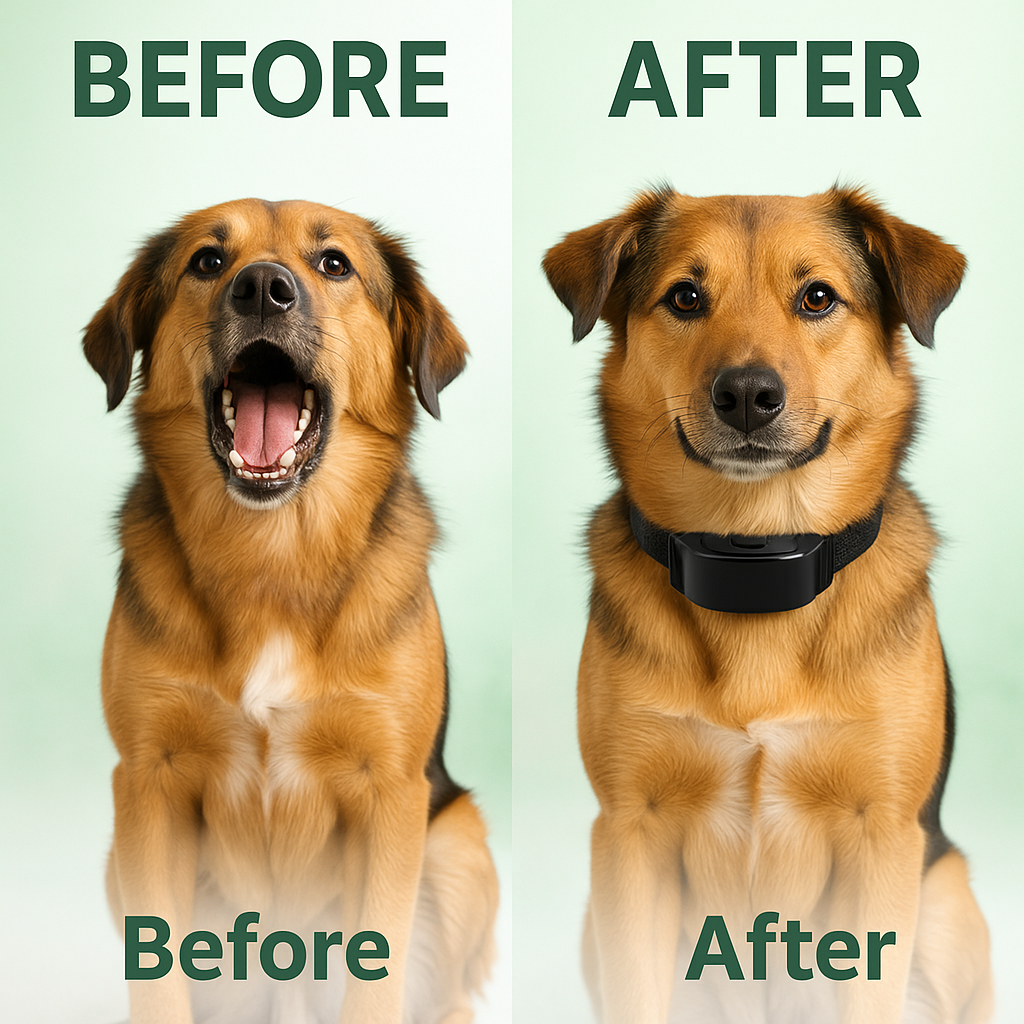 “BarkEase™ No-Shock Smart Bark Collar – Humane Training & Calm Energy for Happy Dogs” (Copy)